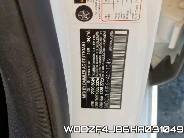 WDDZF4JB6HA031049 фото 2