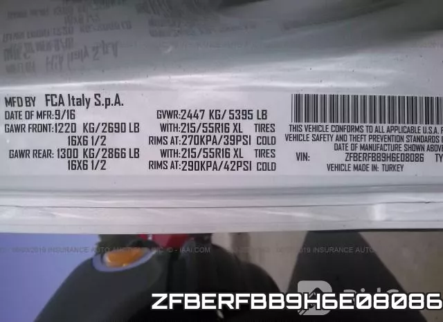 ZFBERFBB9H6E08086 фото 10