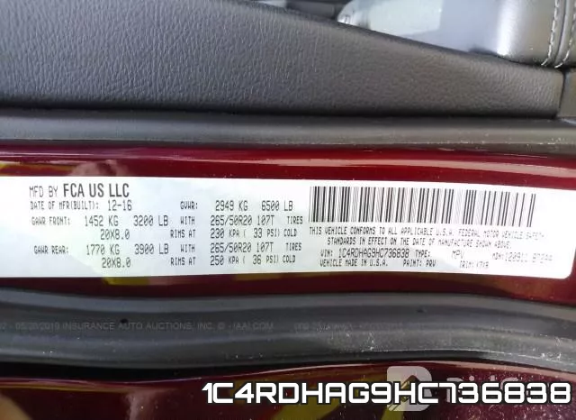 1C4RDHAG9HC736838 фото 10