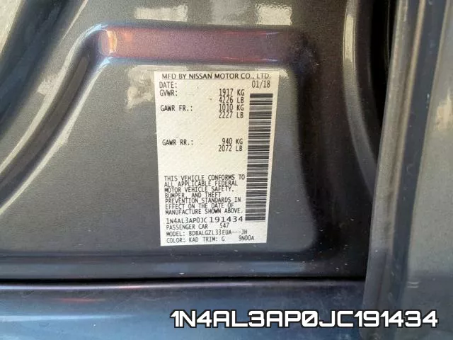 1N4AL3AP0JC191434 фото 2