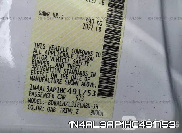 1N4AL3AP1HC491753 фото 10