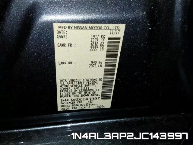 1N4AL3AP2JC143997 фото 2