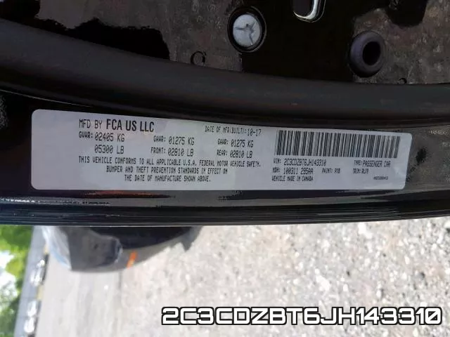 2C3CDZBT6JH143310 фото 2