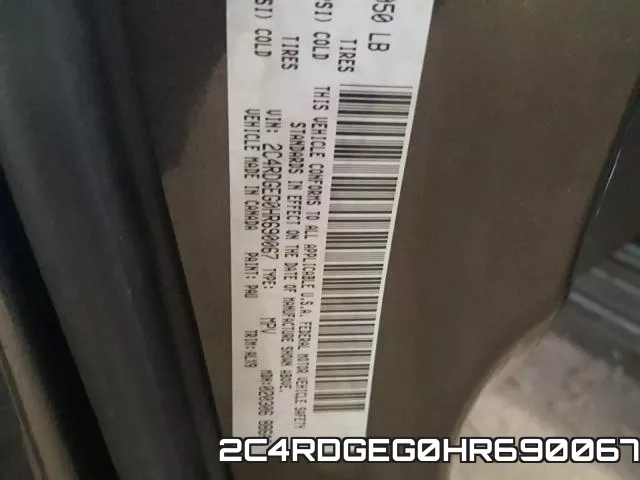 2C4RDGEG0HR690067 фото 2
