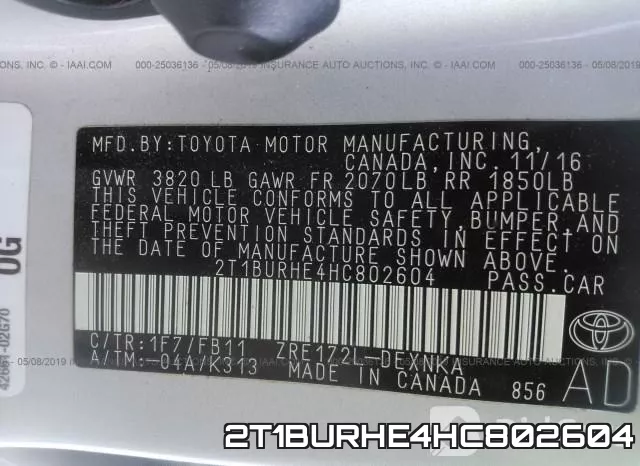 2T1BURHE4HC802604 фото 10