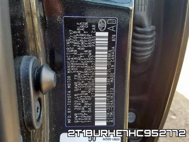 2T1BURHE7HC952772 фото 2