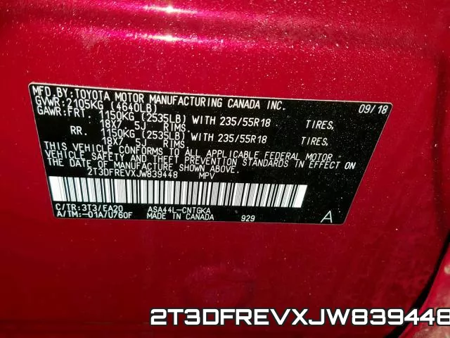2T3DFREVXJW839448 фото 2
