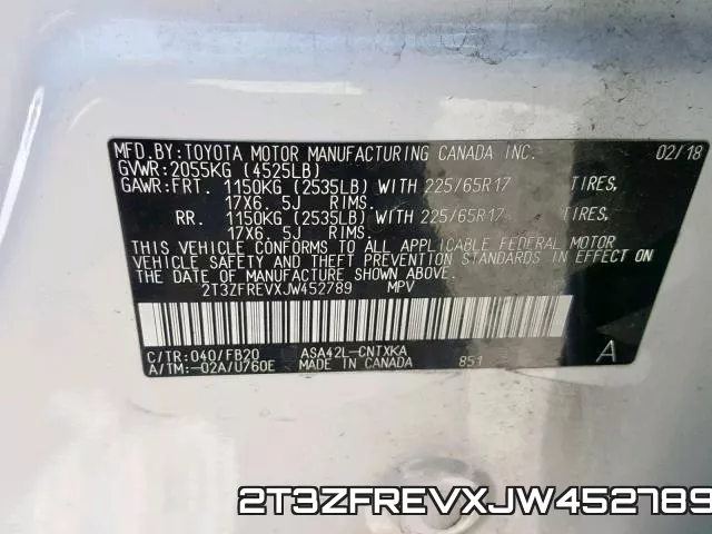 2T3ZFREVXJW452789 фото 2