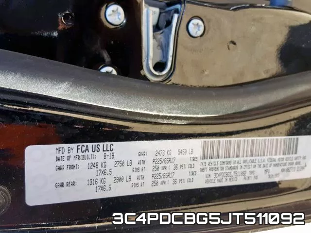 3C4PDCBG5JT511092 фото 2