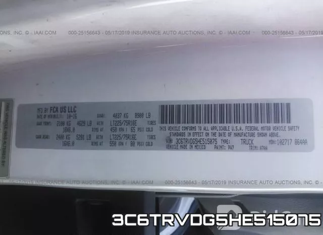 3C6TRVDG5HE515075 фото 10