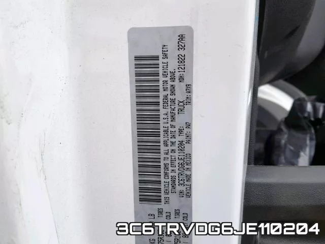 3C6TRVDG6JE110204 фото 2