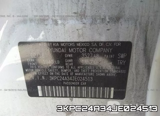 3KPC24A34JE024513 фото 10