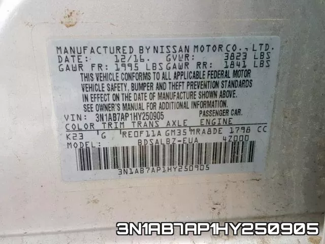 3N1AB7AP1HY250905 фото 2