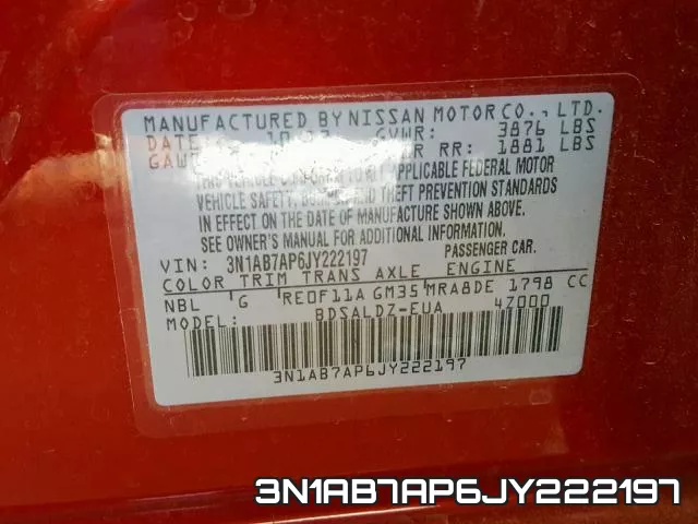 3N1AB7AP6JY222197 фото 2