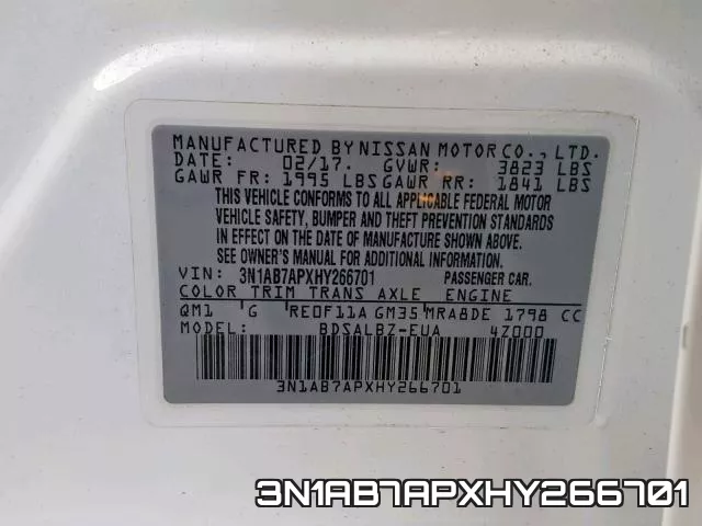 3N1AB7APXHY266701 фото 2
