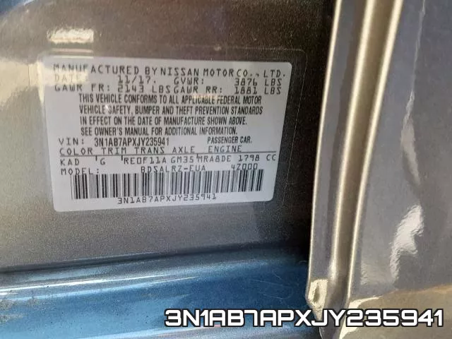 3N1AB7APXJY235941 фото 2