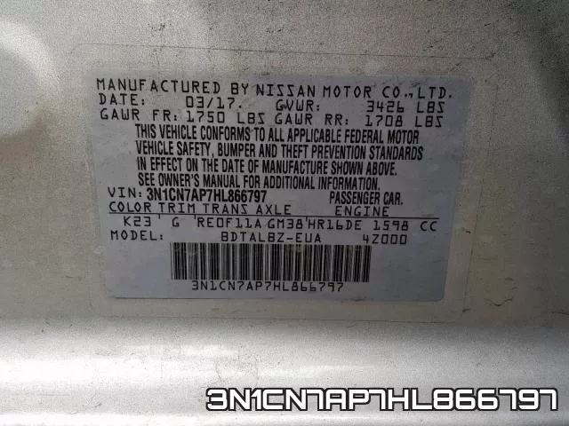 3N1CN7AP7HL866797 фото 2