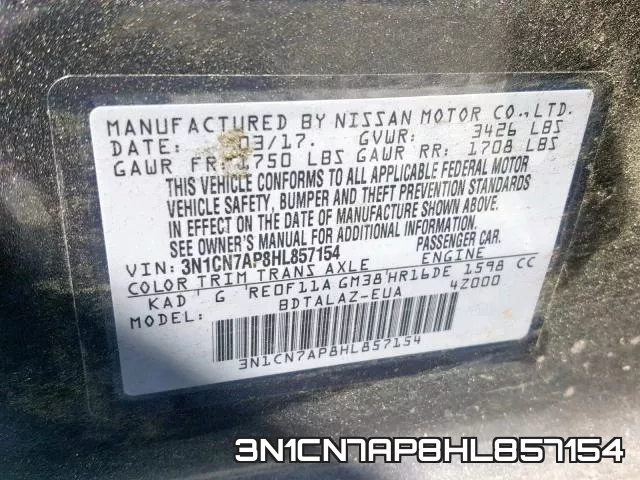 3N1CN7AP8HL857154 фото 2