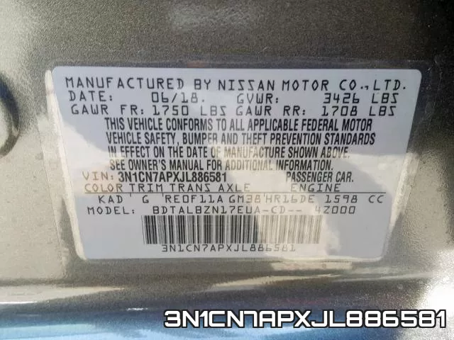 3N1CN7APXJL886581 фото 2