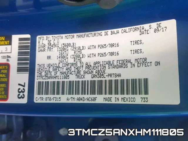 3TMCZ5ANXHM111805 фото 2