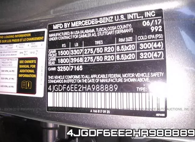 4JGDF6EE2HA988889 фото 10