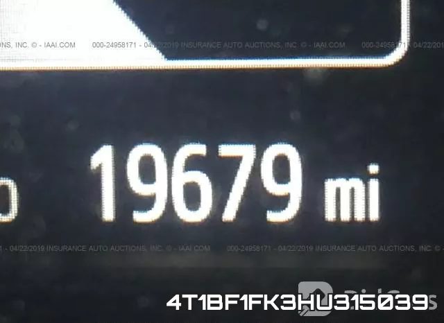 4T1BF1FK3HU315039 фото 8