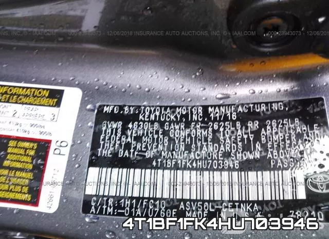 4T1BF1FK4HU703946 фото 10