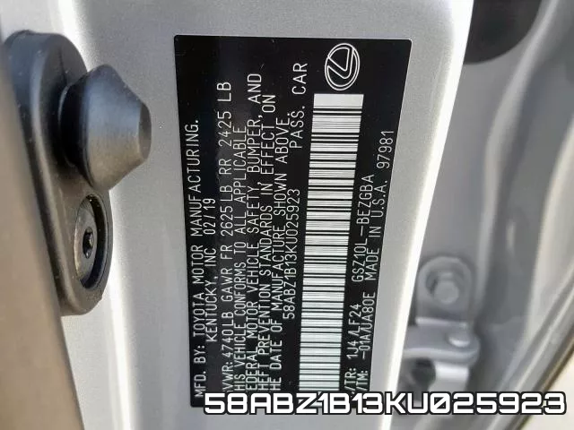 58ABZ1B13KU025923 фото 2