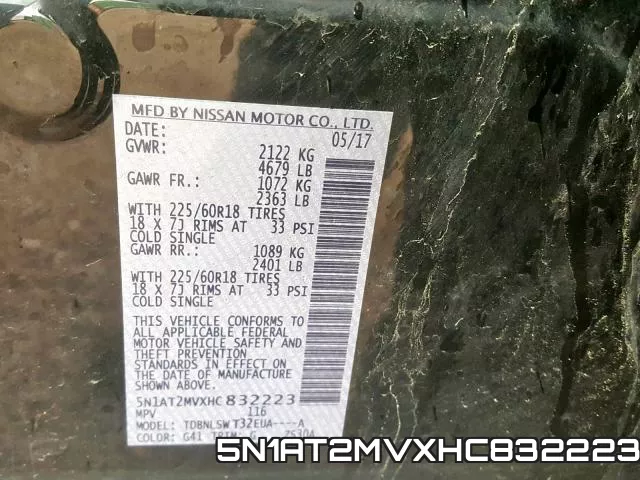 5N1AT2MVXHC832223 фото 2