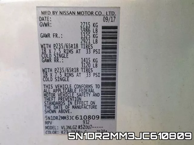 5N1DR2MM3JC610809 фото 2