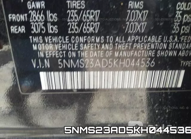 5NMS23AD5KH044536 фото 10