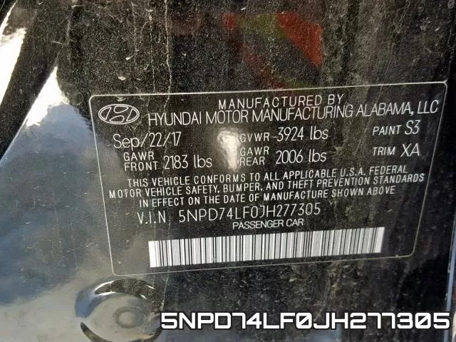 5NPD74LF0JH277305 фото 2
