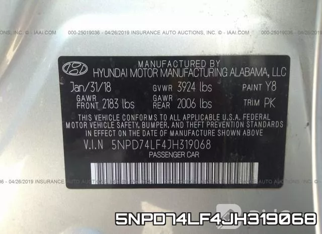 5NPD74LF4JH319068 фото 10