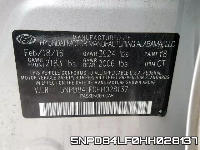 5NPD84LF0HH028137 фото 2