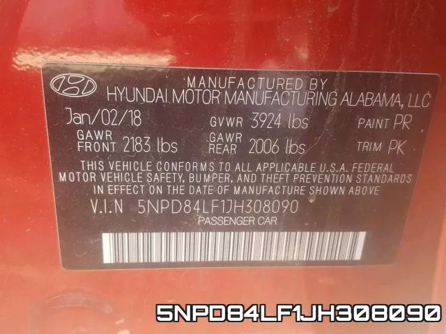5NPD84LF1JH308090 фото 2