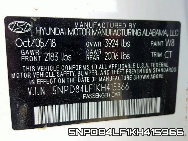 5NPD84LF1KH415366 фото 2