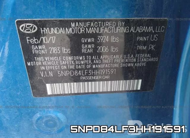 5NPD84LF3HH191591 фото 10