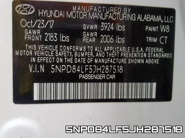 5NPD84LF5JH287518 фото 2