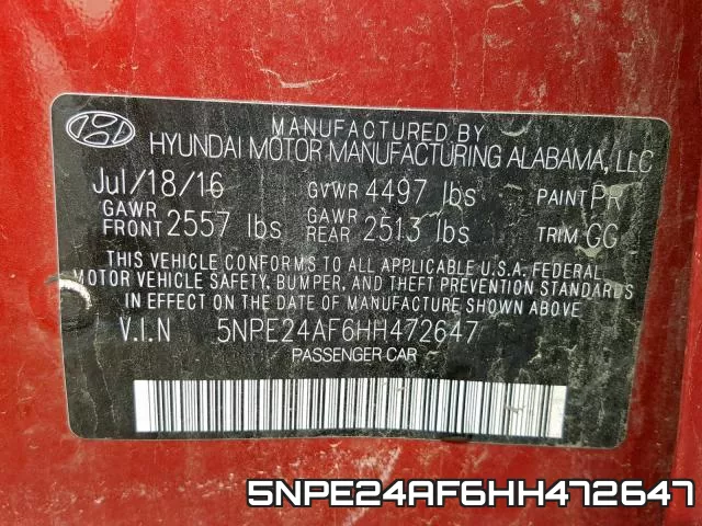 5NPE24AF6HH472647 фото 2