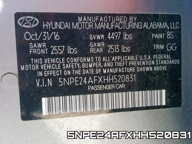5NPE24AFXHH520831 фото 2