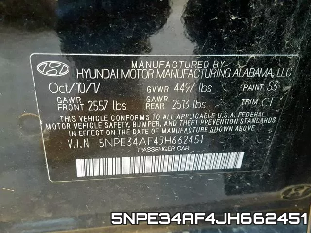 5NPE34AF4JH662451 фото 2