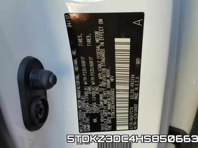5TDKZ3DC4HS850663 фото 2