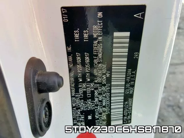 5TDYZ3DC6HS817870 фото 2