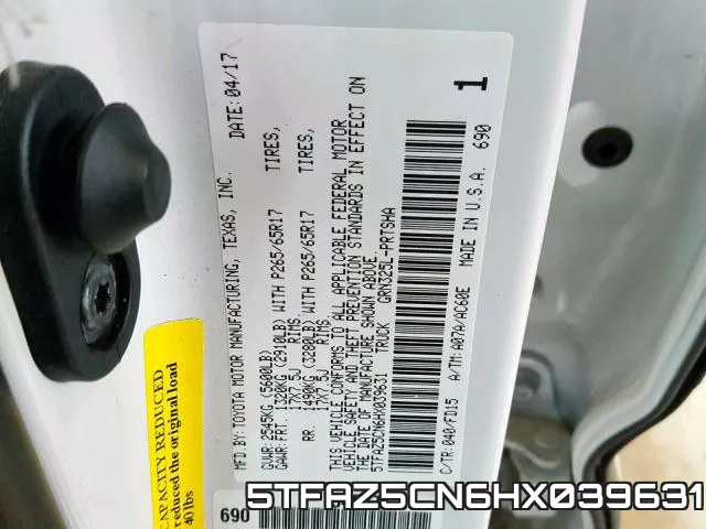 5TFAZ5CN6HX039631 фото 2