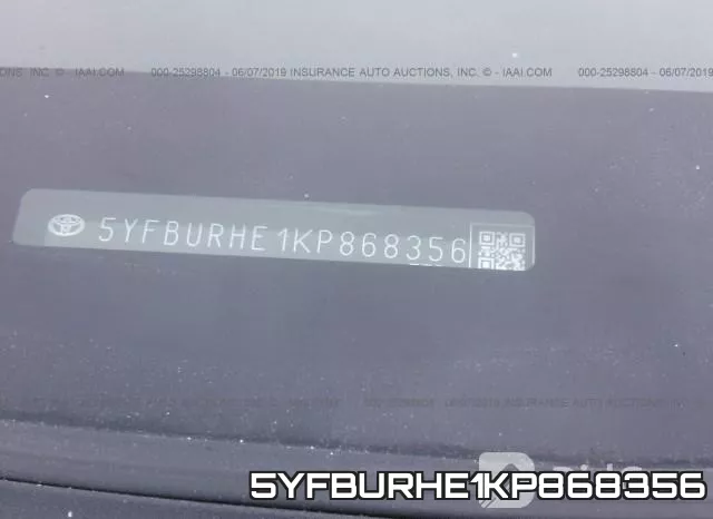 5YFBURHE1KP868356 фото 10