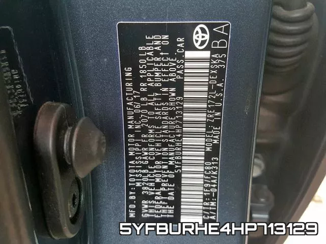 5YFBURHE4HP713129 фото 2