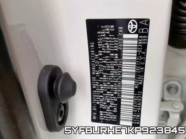 5YFBURHE7KP923845 фото 2
