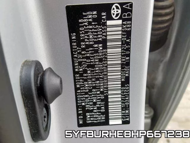 5YFBURHE8HP667238 фото 2