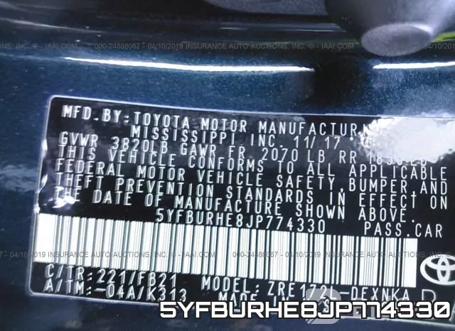 5YFBURHE8JP774330 фото 10