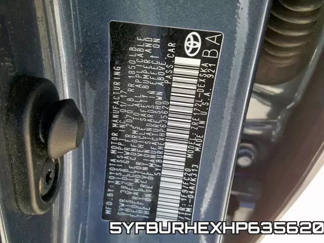 5YFBURHEXHP635620 фото 2